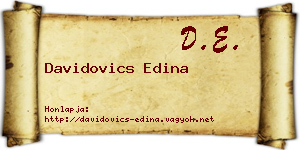 Davidovics Edina névjegykártya
