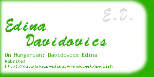 edina davidovics business card